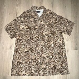ASOS Leopard Print Shirt Dress – Size 14 | Animal Print